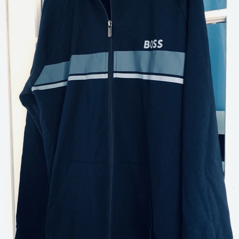 Boss Navy Jacket with Sky Blue Accents